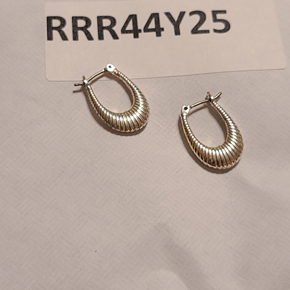 Elegant Silver Hoop Earrings - Picture 4 of 4